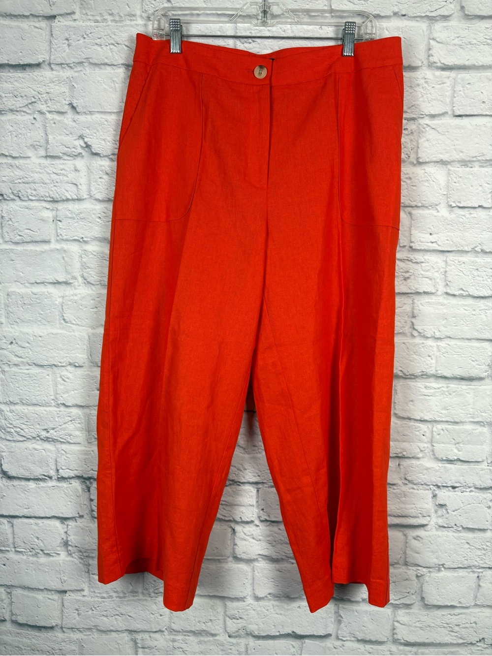 Jones New York cropped wide leg linen pant size 10 - Picture 2 of 5